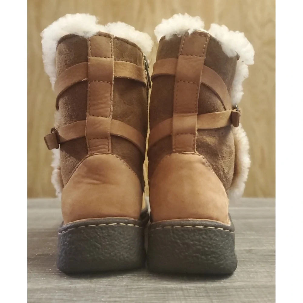 Cabelas Shearling Lined Leather Boots‎ Women's Size 6 Brown
